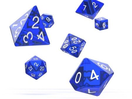 OAKIE DOAKIE DICE: POLYHEDRAL RPG SET TRANSLUCENT - BLUE (7CT) Online now