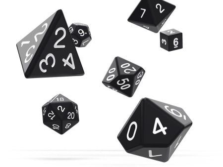 OAKIE DOAKIE DICE: POLYHEDRAL RPG SET SOLID - BLACK (7CT) For Discount