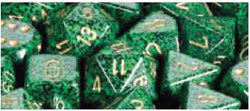 7CT SPECKLED POLY GOLDEN RECON DICE SET Online