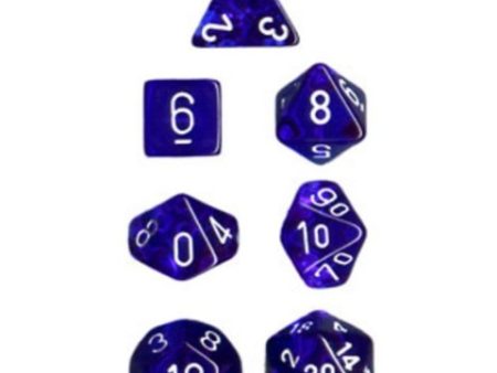 TRANSLUCENT BLUE WHITE 7 DIE Sale