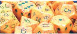 7CT SPECKLED POLY LOTUS DICE SET Online Sale