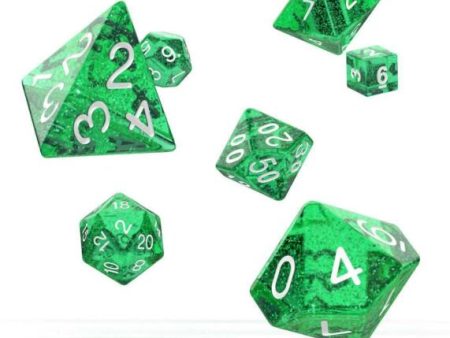 OAKIE DOAKIE DICE: POLYHEDRAL RPG SET SPECKLED - GREEN (7CT) Online now