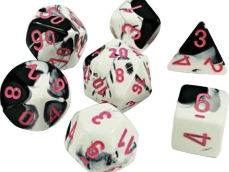 Lab Dice 4 Gemini: Poly Black-White pink (7) Discount