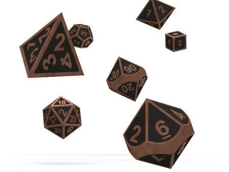 OAKIE DOAKIE DICE: POLYHEDRAL RPG SET METAL DICE - STEAMPUNK (7CT) Online Sale