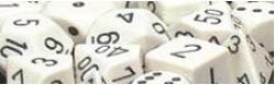 7CT OPAQUE POLY WHITE BLACK DICE SET For Discount