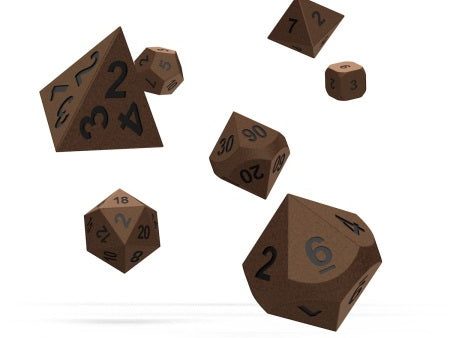 OAKIE DOAKIE DICE: POLYHEDRAL RPG SET METAL DICE - BRASSTIGE (7CT) Hot on Sale