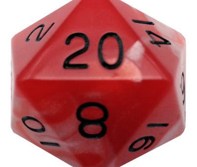 35mm Mega Acrylic D20 Red White with Black numbers Online