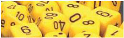 7CT OPAQUE POLY YELLOW BLACK DICE SET Online Hot Sale