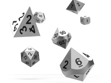 OAKIE DOAKIE DICE: POLYHEDRAL RPG SET METAL DICE - MERCURY (7CT) Online Sale