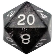 35mm Mega Acrylic D20 Ethereal Black on Sale