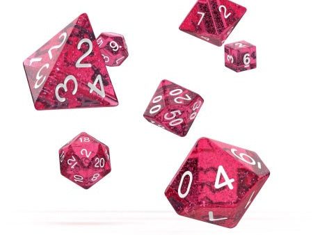 OAKIE DOAKIE DICE: POLYHEDRAL RPG SET SPECKLED - PINK (7CT) For Cheap