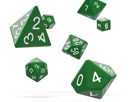 OAKIE DOAKIE DICE: POLYHEDRAL RPG SET SOLID - GREEN (7CT) Sale