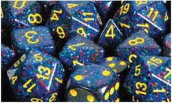 7CT SPECKLED POLY TWILIGHT DICE SET For Discount