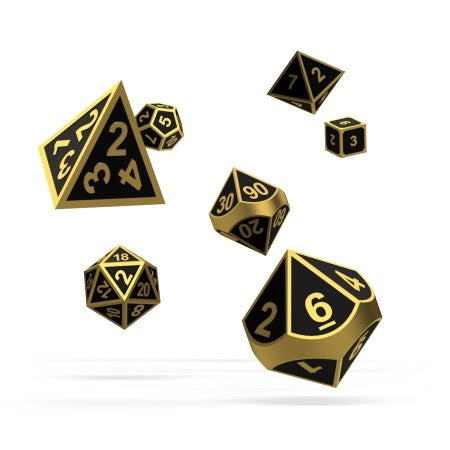 OAKIE DOAKIE DICE: POLYHEDRAL RPG SET METAL DICE - ALCHEMY GOLD (7CT) Hot on Sale