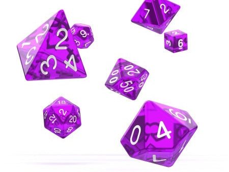 OAKIE DOAKIE DICE: POLYHEDRAL RPG SET TRANSLUCENT - PURPLE (7CT) Online