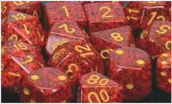 7CT SPECKLED POLY MERCURY DICE SET For Discount