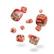 OAKIE DOAKIE DICE: D6 12MM GEMIDICE - RED SKY (36CT) Hot on Sale