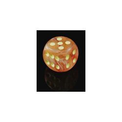 7CT GHOSTLY GLOW DICE SET, ORANGE YELLOW For Cheap