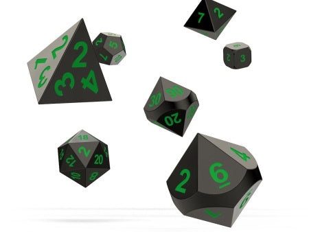 OAKIE DOAKIE DICE: POLYHEDRAL RPG SET METAL DICE - MATRIX (7CT) For Sale