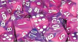 7CT FESTIVE POLY DICE SET, VIOLET WHITE Supply