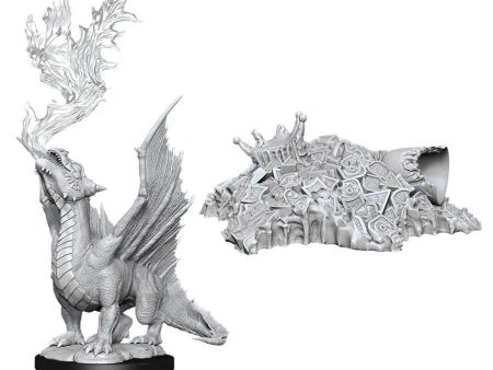 D&D Nolzur s Marvelous Miniatures -  Gold Dragon Wyrmling & Small Treasure Pile Online