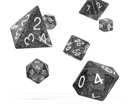 OAKIE DOAKIE DICE: POLYHEDRAL RPG SET SPECKLED - BLACK (7CT) Supply