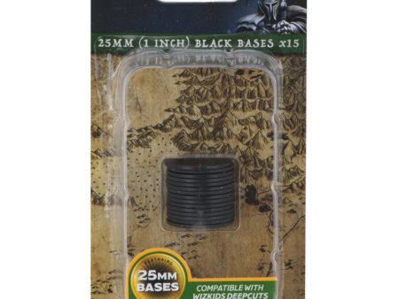 WizKids Deep Cuts - Black 25mm Round Base - 15 ct. Supply